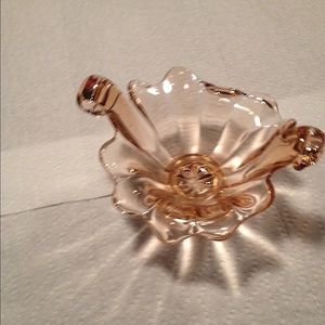 Pink glass candy dish
